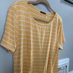 Pink Clover Yellow with White Stripe Blouse